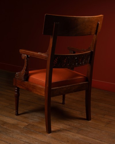 Carved Mahogany Armchair after Georges Jacob - Seating Style 