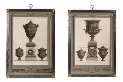 Paire de Vases gravés par Giovanni Battista Piranesi