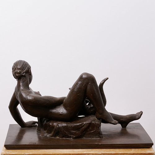Sculpture Sculpture en Bronze - "Pasiphaé" - Maurice Barraud (1889-1954)  rare et grand bronze à cire perdue, fonte Pastori