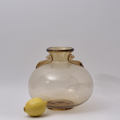 Grand vase en verre dessiné par Napoleone Martinuzzi pour V.S.M. Venini & Co - Verrerie, Cristallerie Style Art Déco