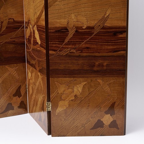 Miniature Marquetry Screen by Emile Gallé - 