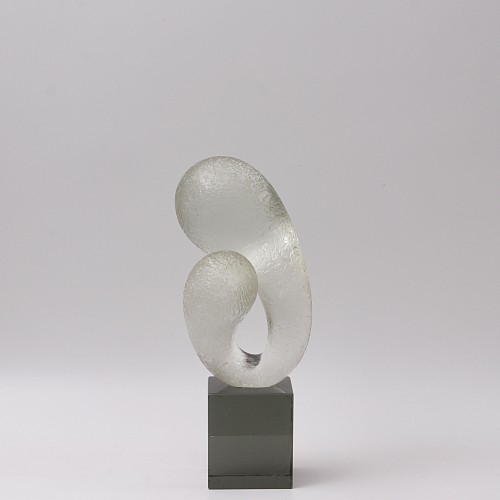 &quot;Embrione&quot; Glass Sculpture by Livio SEGUSO, 1972 - Glass & Crystal Style 50