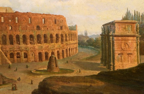 Tableaux et dessins Tableaux XVIIIe siècle - Vue du Colisée, Italie fin du 18e siècle