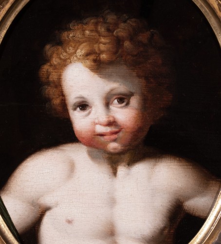 Putto en buste, Flandre début 17e siècle - Tableaux et dessins Style Louis XIII