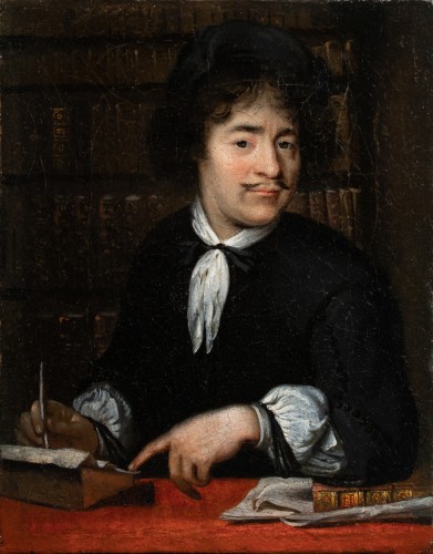 Portrait of a writer in his study, Holland 17th century - Paintings & Drawings Style Louis XIV