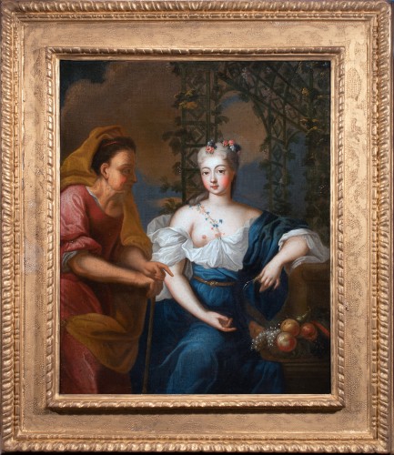 Vertumne et Pomone, atelier de Pierre Gobert  vers 1700