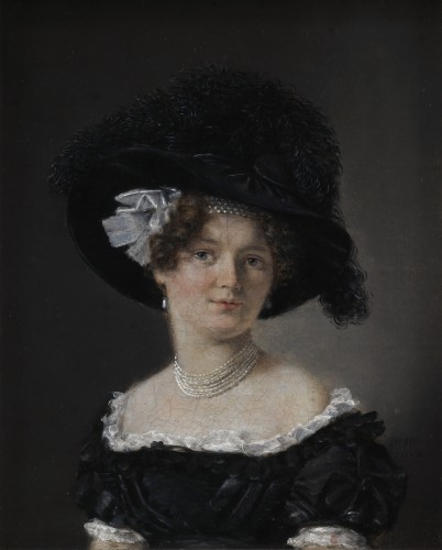 Christian Albrecht Jensen (1791 – 1870) - Portrait de jeune fille - Tableaux et dessins Style 