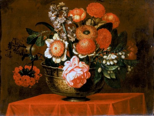  - Bartolomeo Ligozzi (1620 - 1695) - Bouquet in a glass vase