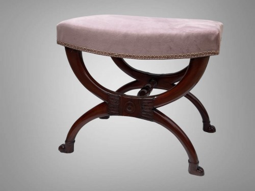 Tabouret curule en acajou - Louis-Philippe