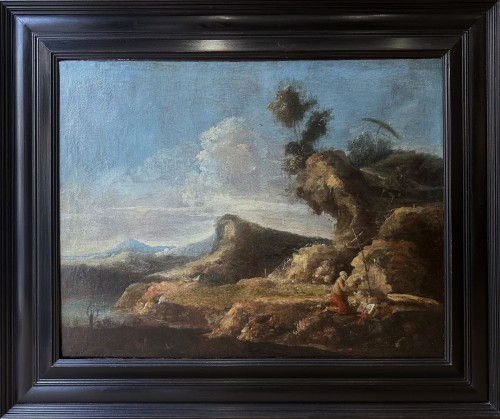 Antonio Maria Marini ( 1668-1725) -Saint Jérôme dans un paysage - Tableaux et dessins Style Louis XIV