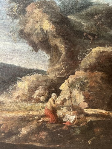 Antonio Maria Marini ( 1668-1725) -Saint Jerome in a landscape - Louis XIV