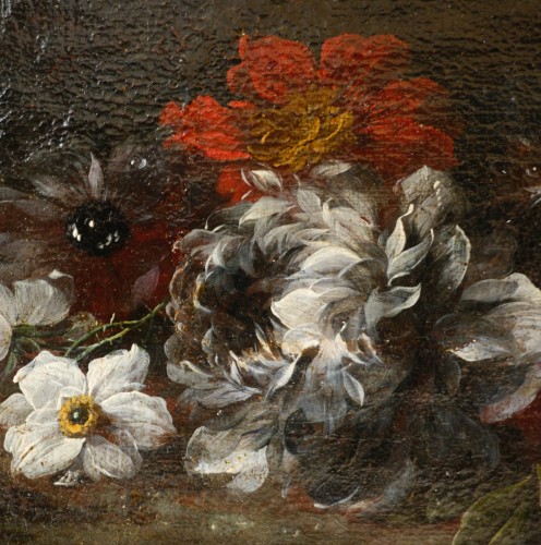 Caffi Margherita (1647-1710) Jeté de fleurs à la fontaine - Tableaux et dessins Style Louis XIV