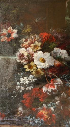 XVIIe siècle - Caffi Margherita (1647-1710) Jeté de fleurs à la fontaine