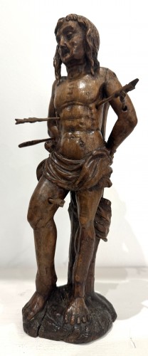 Sculpture  - Saint Sebastian - wood carving late 16th century