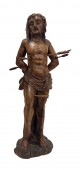 Saint Sebastien-sculpture sur bois fin 16e siècle