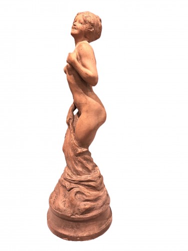 Joe Descomps (1869-1950) - La malicieuse - Sculpture Style Art nouveau