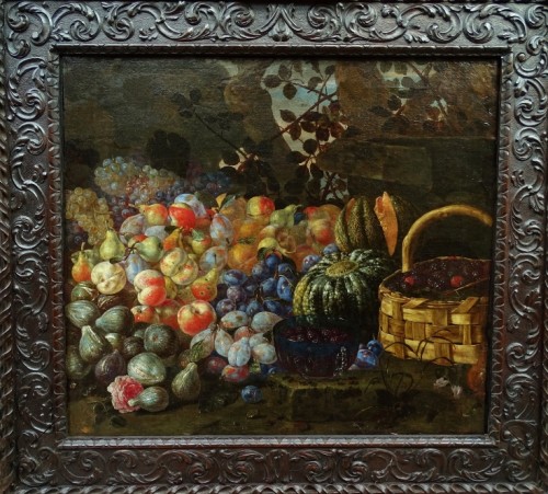 Giuseppe Recco (1634-1695) – Still Life With Melons, Pears, Peaches, Plums 