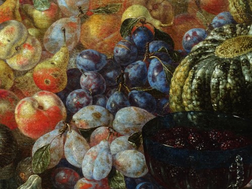 Paintings & Drawings  - Giuseppe Recco (1634-1695) – Still Life With Melons, Pears, Peaches, Plums 