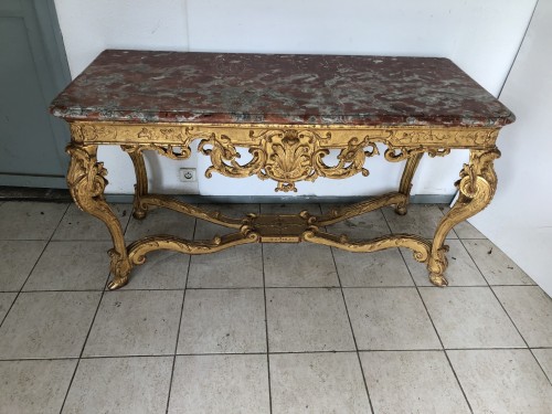 French Regence - Large Four Legs Régence Console 