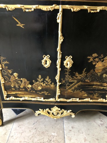 Antiquités - Louis XV Period Chinese Lacquer Secretary Stamped Dubois