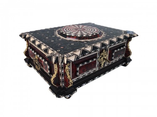 Large Box In Ebony, Red Scales And Ivory, Louis XIV Period