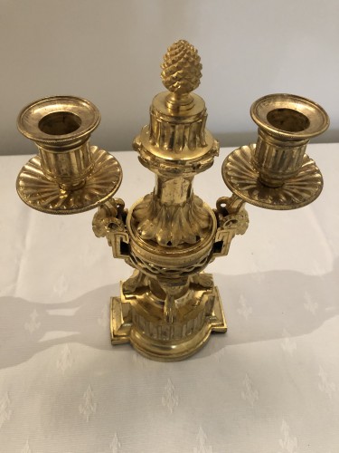 Pair Of Flambeaux Cassolette With Three Fires Forming Perfume Burner, Louis - Louis XVI