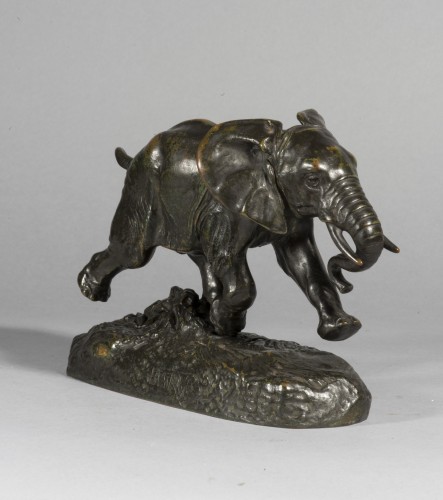 BARYE Antoine-Louis (1795-1875), Éléphant du Sénégal - Sculpture Style Napoléon III