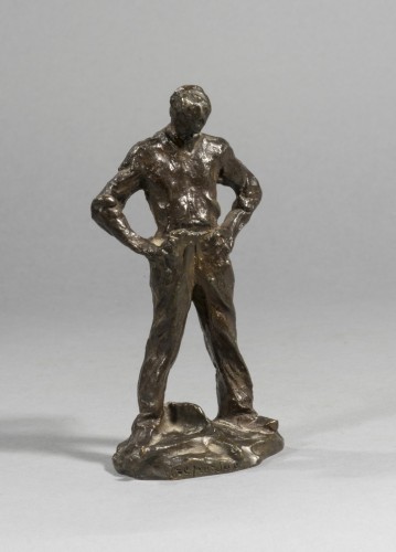 Antiquités - DALOU Aimé-Jules (1838-1902), Paver, a tool at his feet (1889-1898)