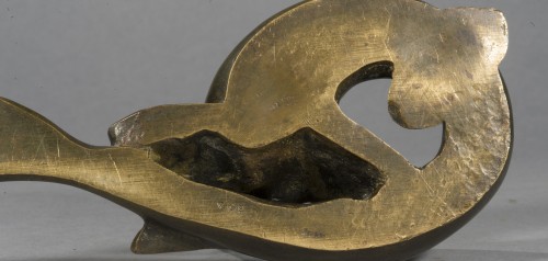 SANDOZ Édouard-Marcel (1881-1971), Petit congre, dit Chien de mer, porte bouquet - Sculpture Style Art Déco