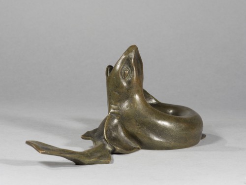 Sculpture Sculpture en Bronze - SANDOZ Édouard-Marcel (1881-1971), Petit congre, dit Chien de mer, porte bouquet