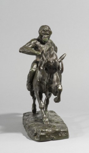 Monkey riding on a Wildebeest - Antoine-Louis BARYE (1795-1875) - 