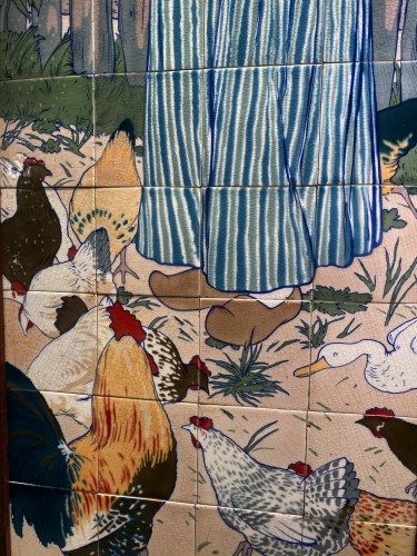 Panneaux céramique - Eugène-Martial Simas, Manufacture de Sarreguemines Art Nouveau - Art nouveau