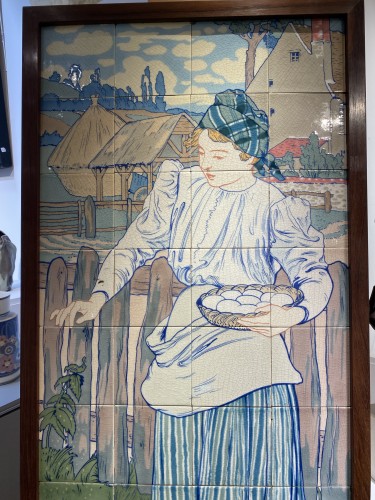 Art nouveau - Panneaux céramique - Eugène-Martial Simas, Manufacture de Sarreguemines Art Nouveau