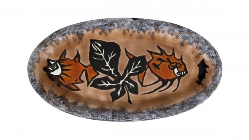 Jean Lurçat, Plate with Fish and Leaf, Ceramic, 1960s