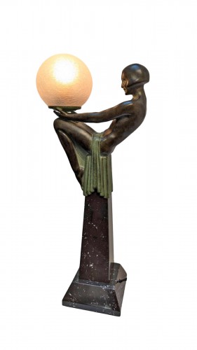 Max Le Verrier Art Deco “Enigme” lamp