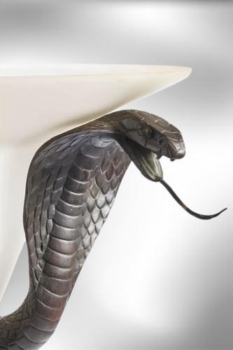 Luminaires Lampe - Edgar Brandt, Lampe cobra