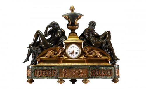 Important Napoleon II clock, allegory Of Day And Night