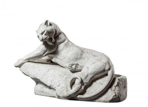 André-Vincent BECQUEREL (1893-1983)  - Panther, Original plaster