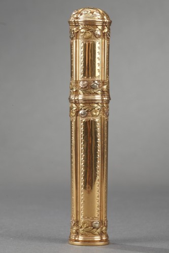 Antiquités - Gold Wax case, Louis XV period, master goldsmith Nicolas Durier