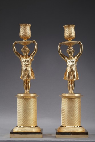 Pair of Restauration Candlesticks - 