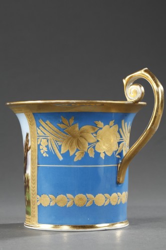 19th Century Porcelain cup with saucer, Moscow - Porcelain & Faience Style Empire