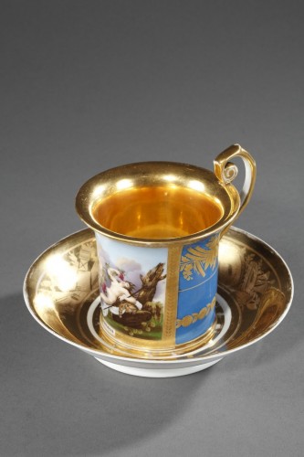 19th century - 19th Century Porcelain cup with saucer, Moscow