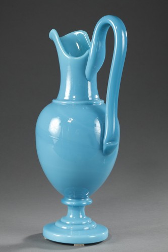 Charles X blue opal crystal ewer - Glass & Crystal Style Restauration - Charles X