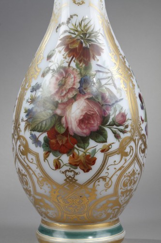 Louis-Philippe enamel opal crystal vase - Louis-Philippe