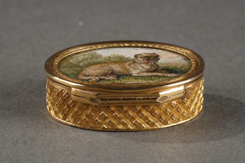 Early 19th century gold and micromosaic vinaigrette - Workshop of A ...