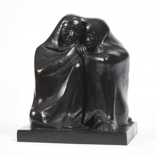 Sculpture Sculpture en Bronze - T. KOCHIN (XXe) - Jeunes Bédouines