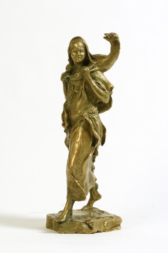 Jean-Baptiste BELLOC (1863-1919) - Bédouine au chevreau - Sculpture Style 