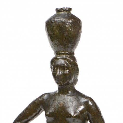 Sculpture Sculpture en Bronze - Albert BOUQUILLON (1908-1997) - Porteuse d'eau