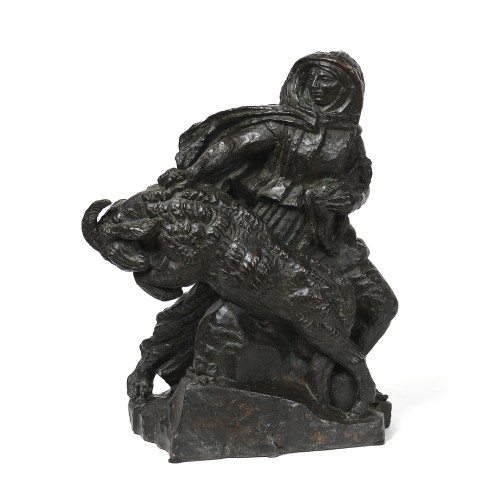 Émile-Antoine BOURDELLE (1861-1929) - « Le Bélier Rétif » - Sculpture Style 