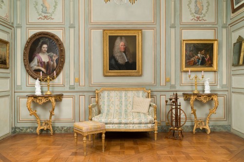 XVIIIe siècle - Marquise en bois doré estampillée Georges Jacob